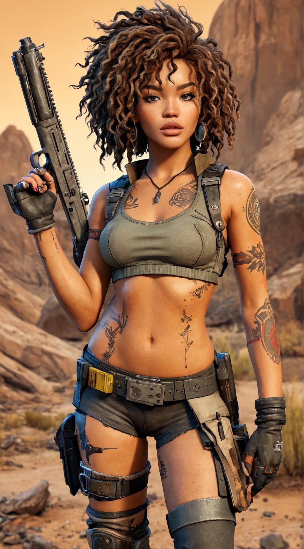 ai character: Ebony background