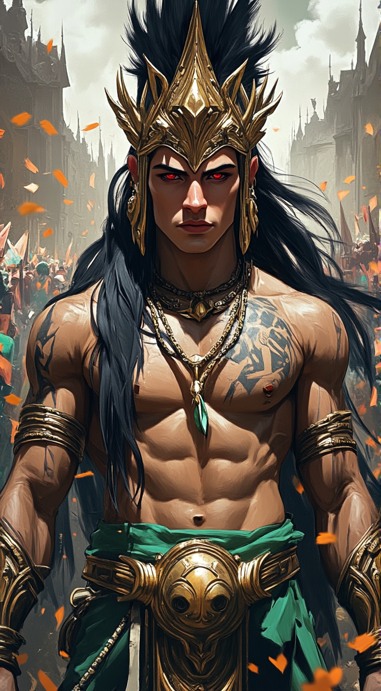 ai character: God of War background