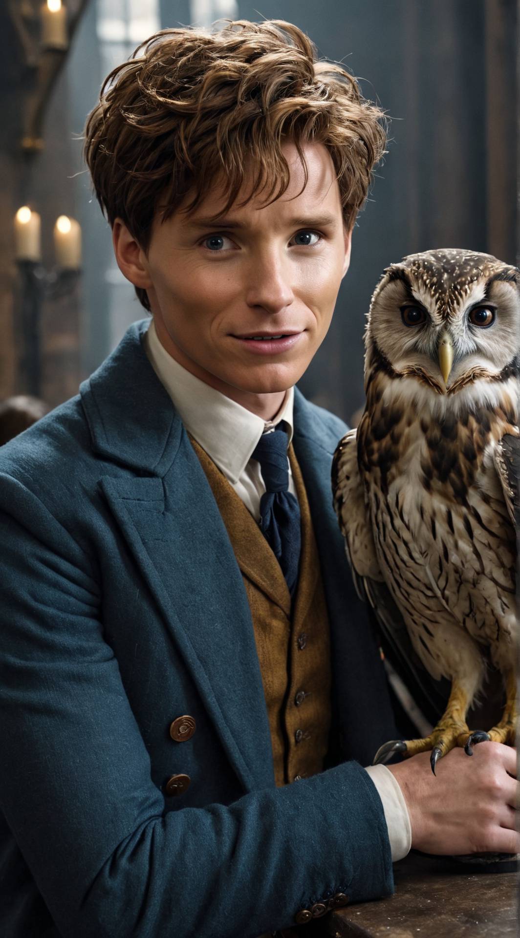 ai character: Newt Scamander background