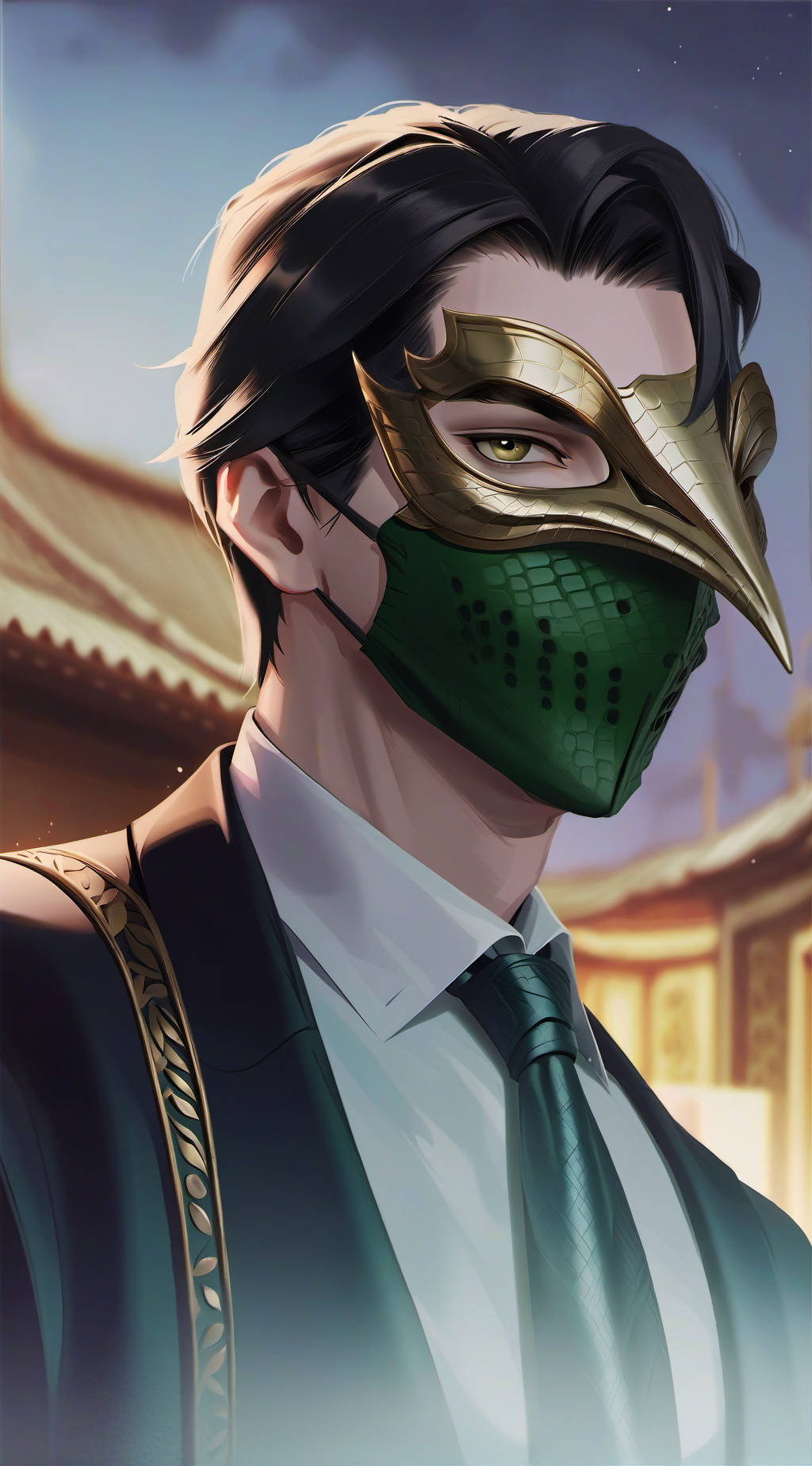 ai character: Gargola norturna background