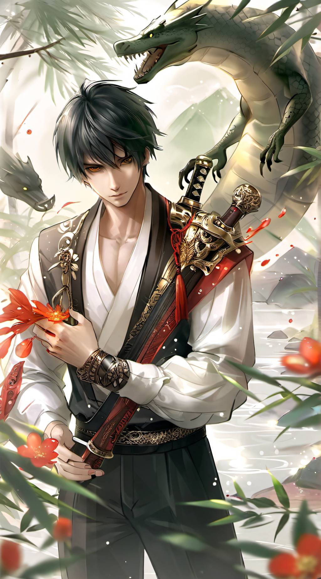 ai character: Hoyt KaiGaku  background