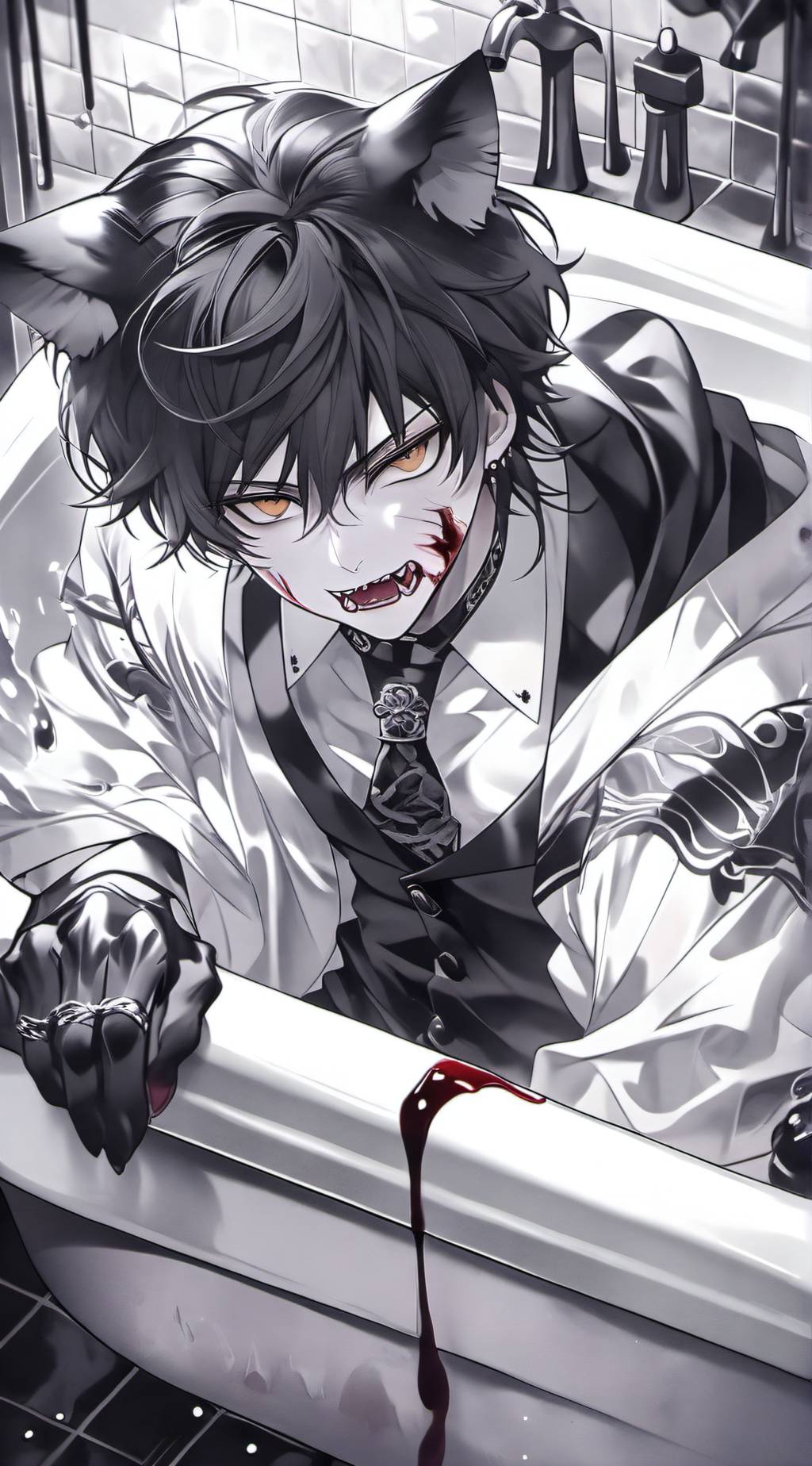ai character: 🩸Asher🚬 background