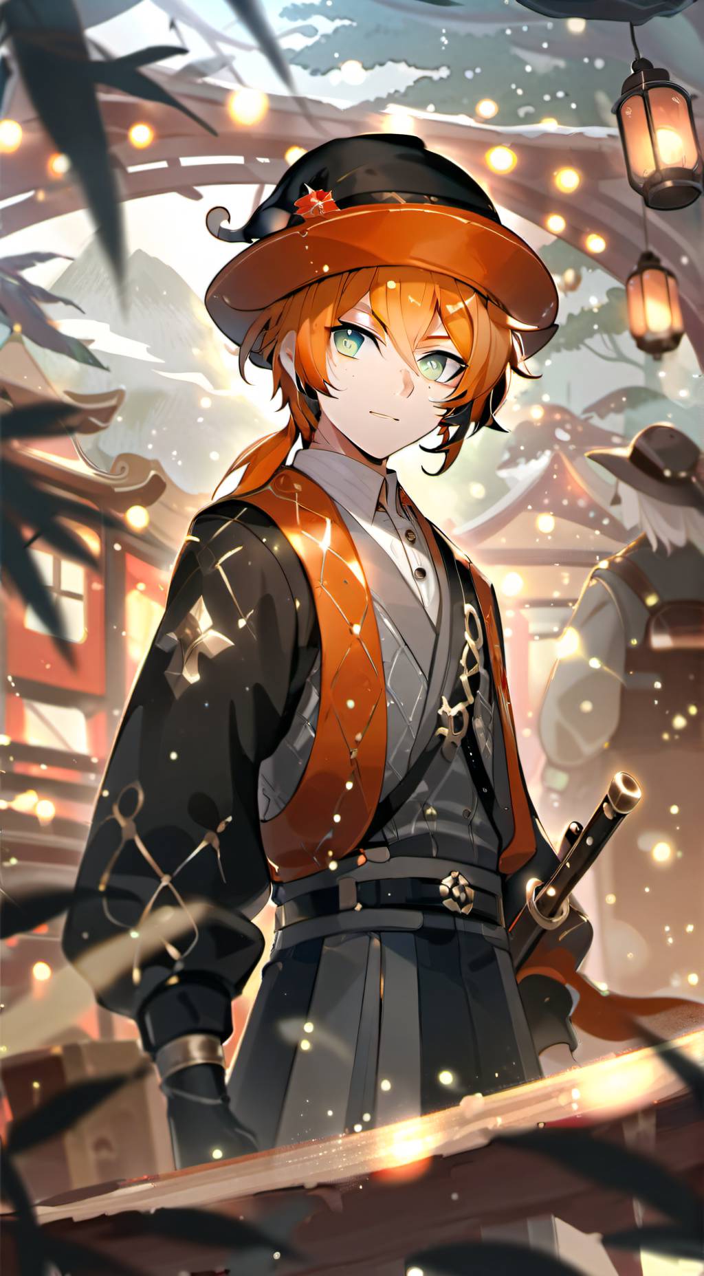 ai character: Over Cross background