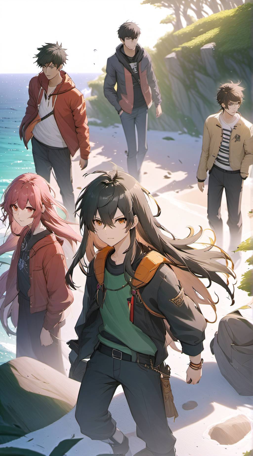 ai character: Island Survival background