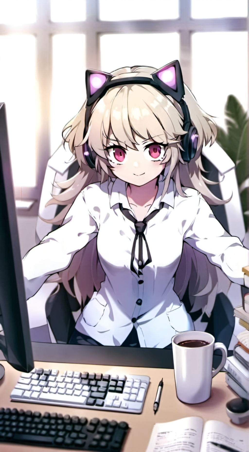 ai character: Unica (Assistente) background