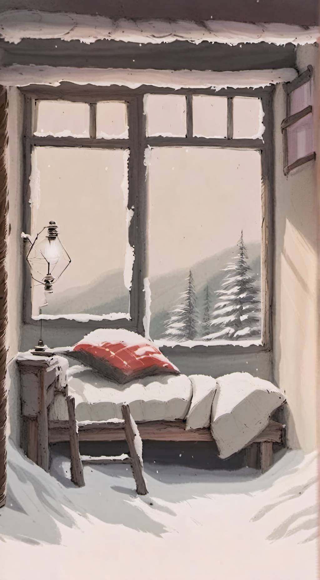 ai character: cozy isolation! background