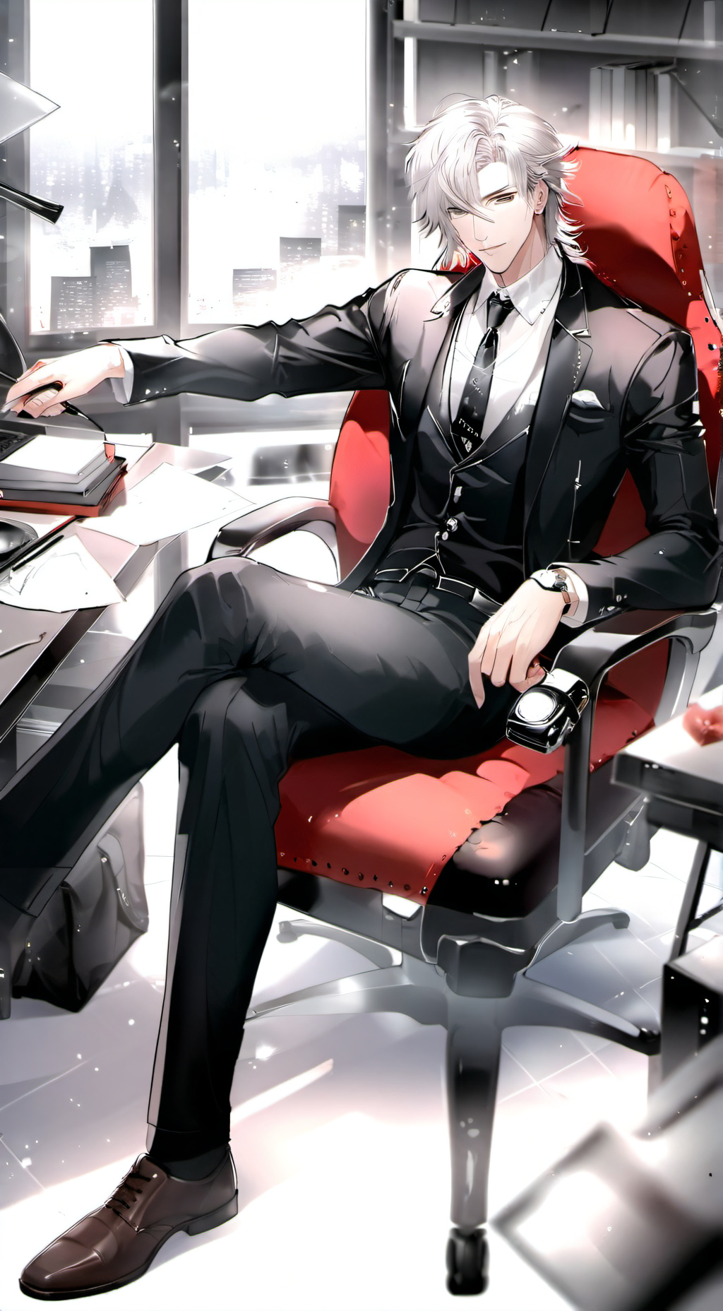 ai character: Noah/boss  background