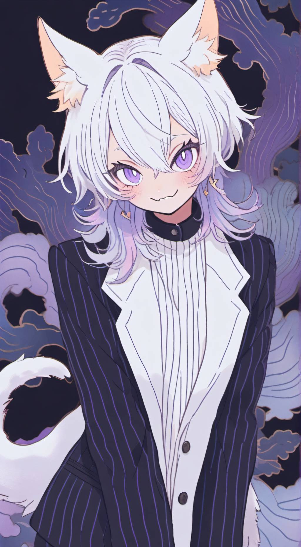 ai character: Cheshire cat background