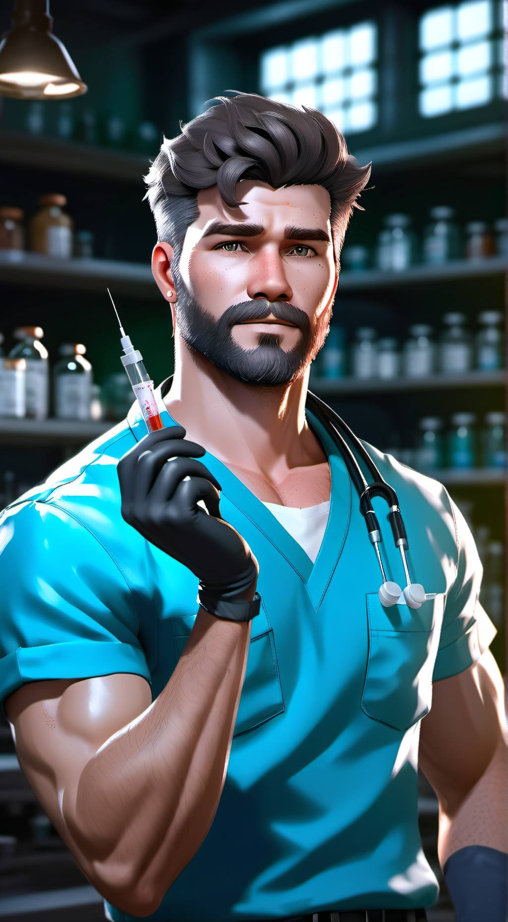 ai character: Doctor Ryker Stone background