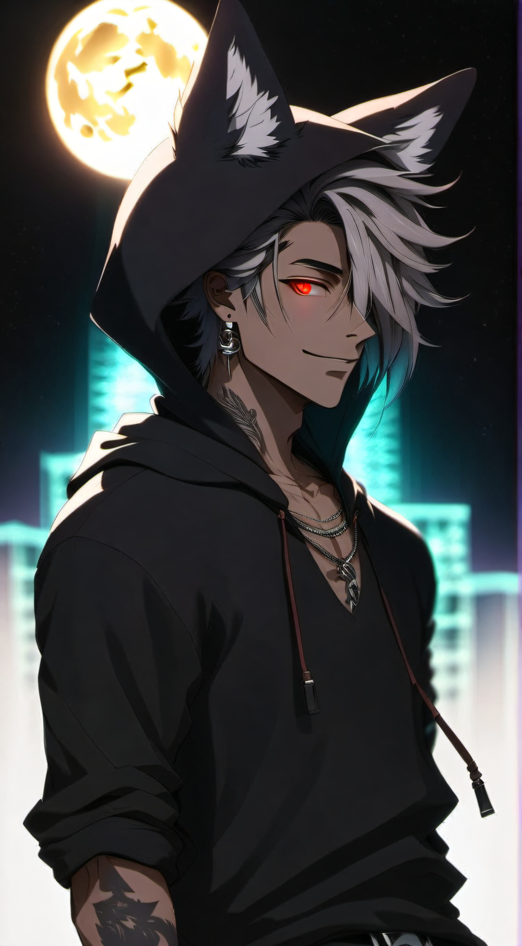 ai character: Noah/Alpha wolf  background