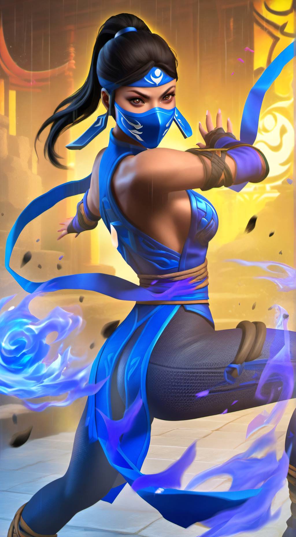 ai character: kitana kang  background