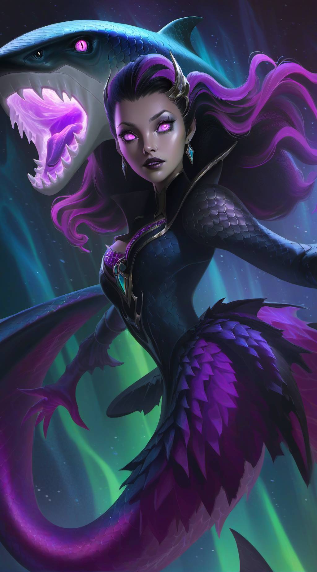 ai character: Aurora background