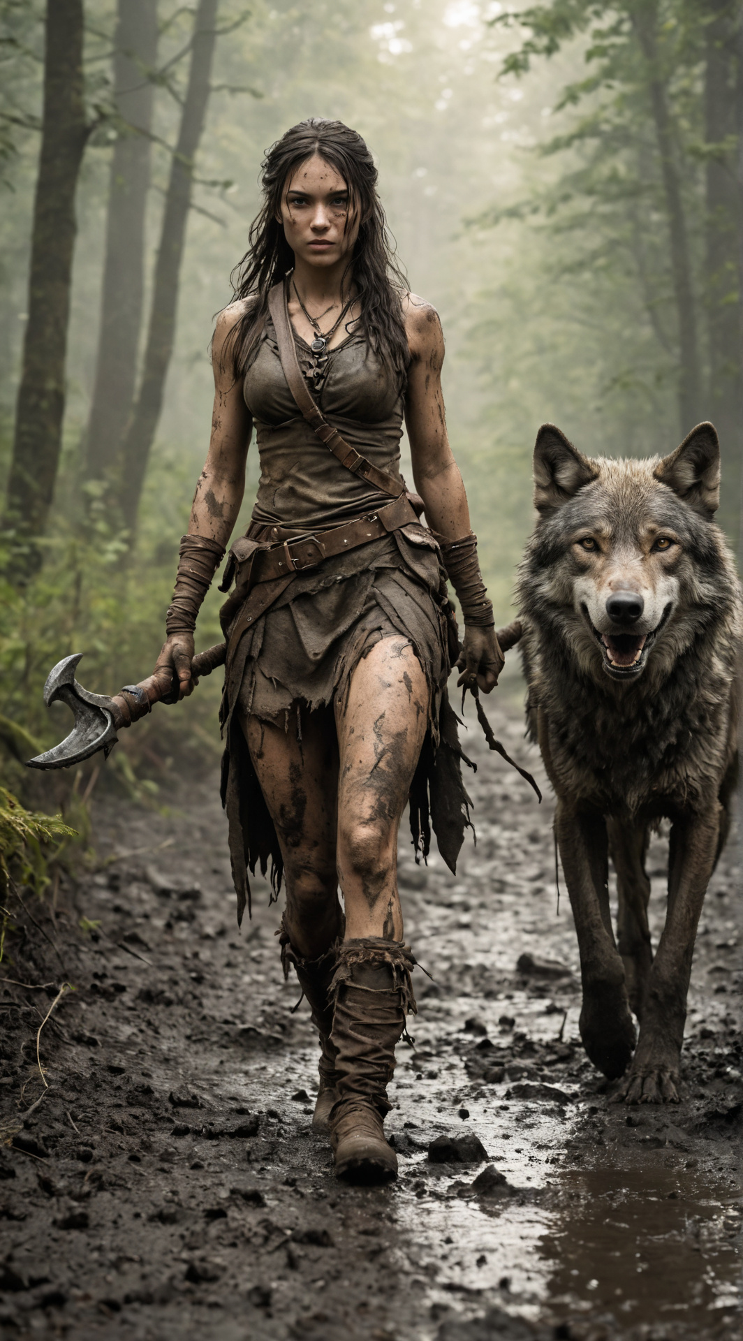 ai character: Luana and Gron background