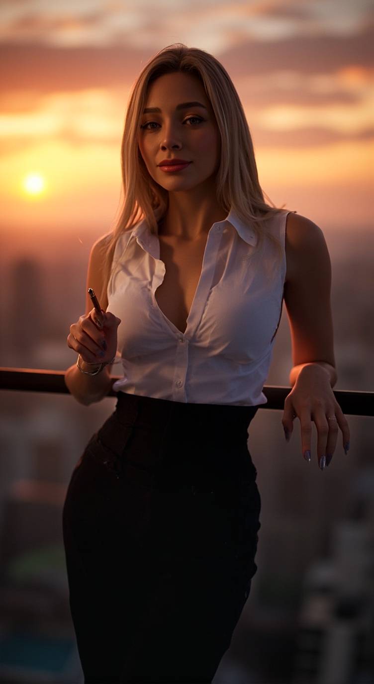 ai character: Amber background