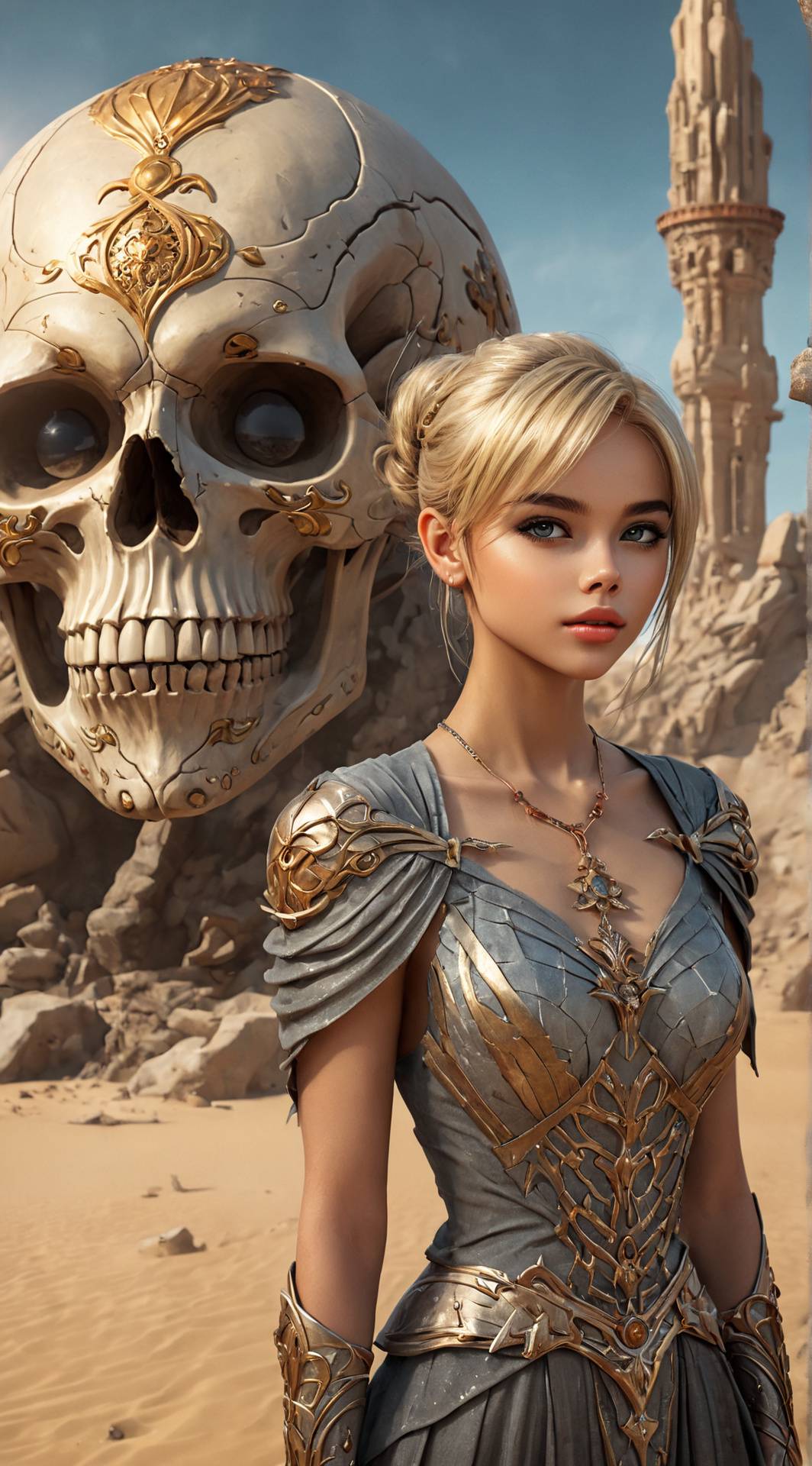 ai character: Queen of Skulls background