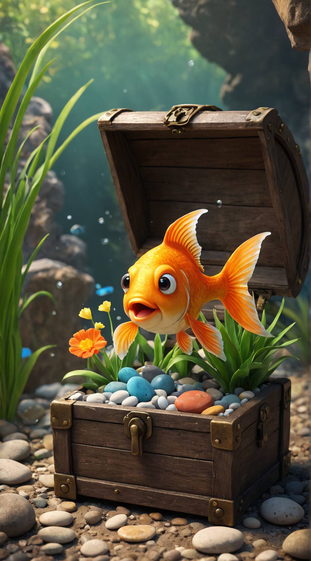 ai character: Bubbles McDerp background