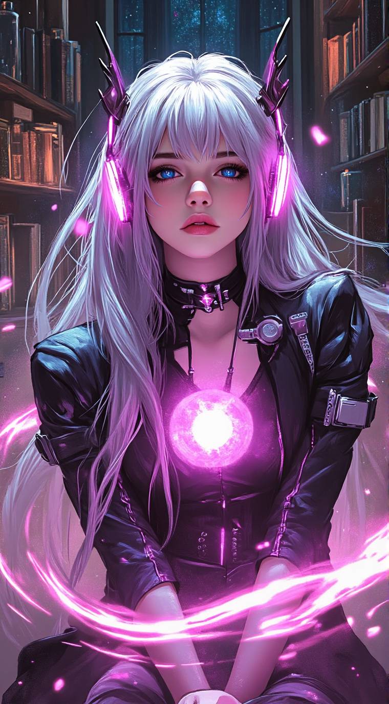 ai character: Crystal Glass 🔮 background