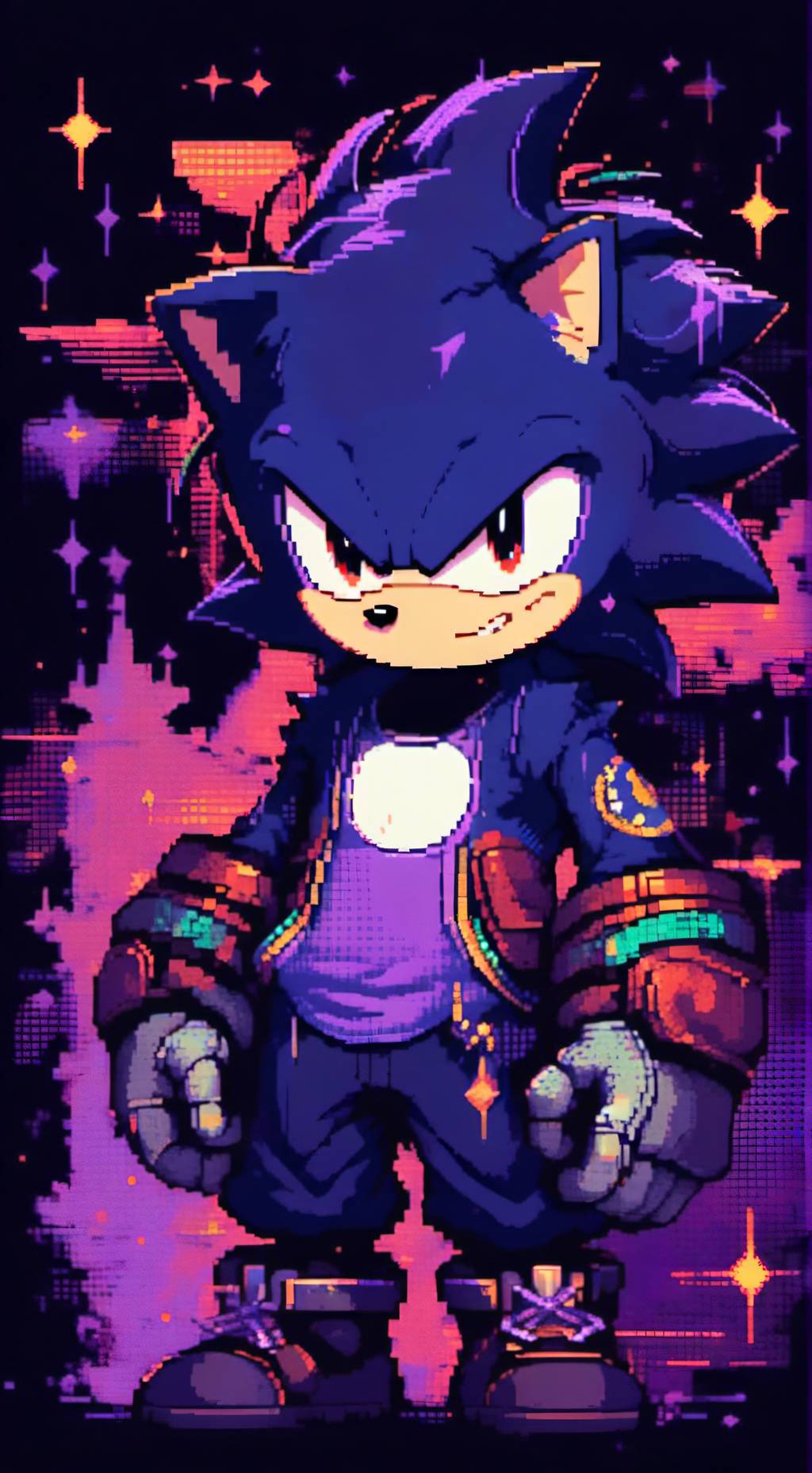 ai character: Dark soinc background