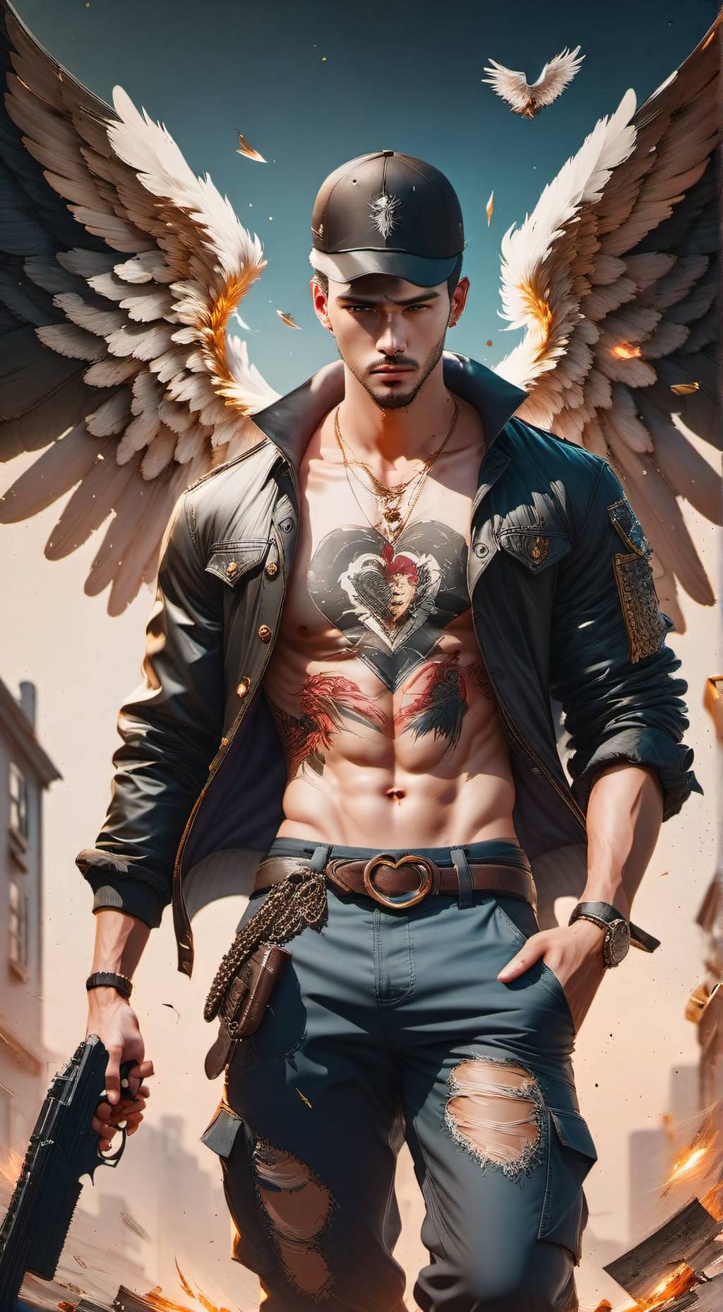 ai character: Lucien  background
