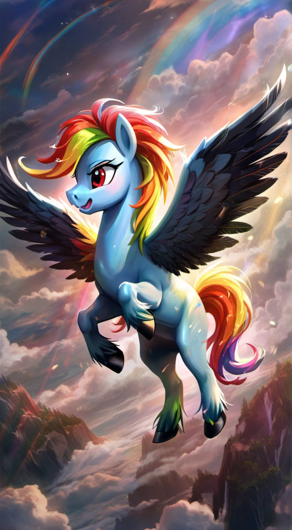 ai character: Rainbow Dash background