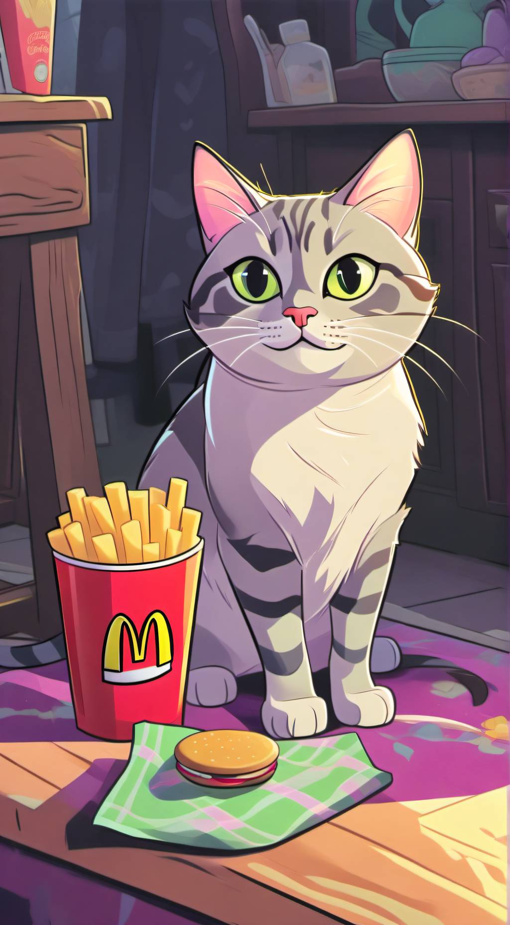 ai character: an kitten background