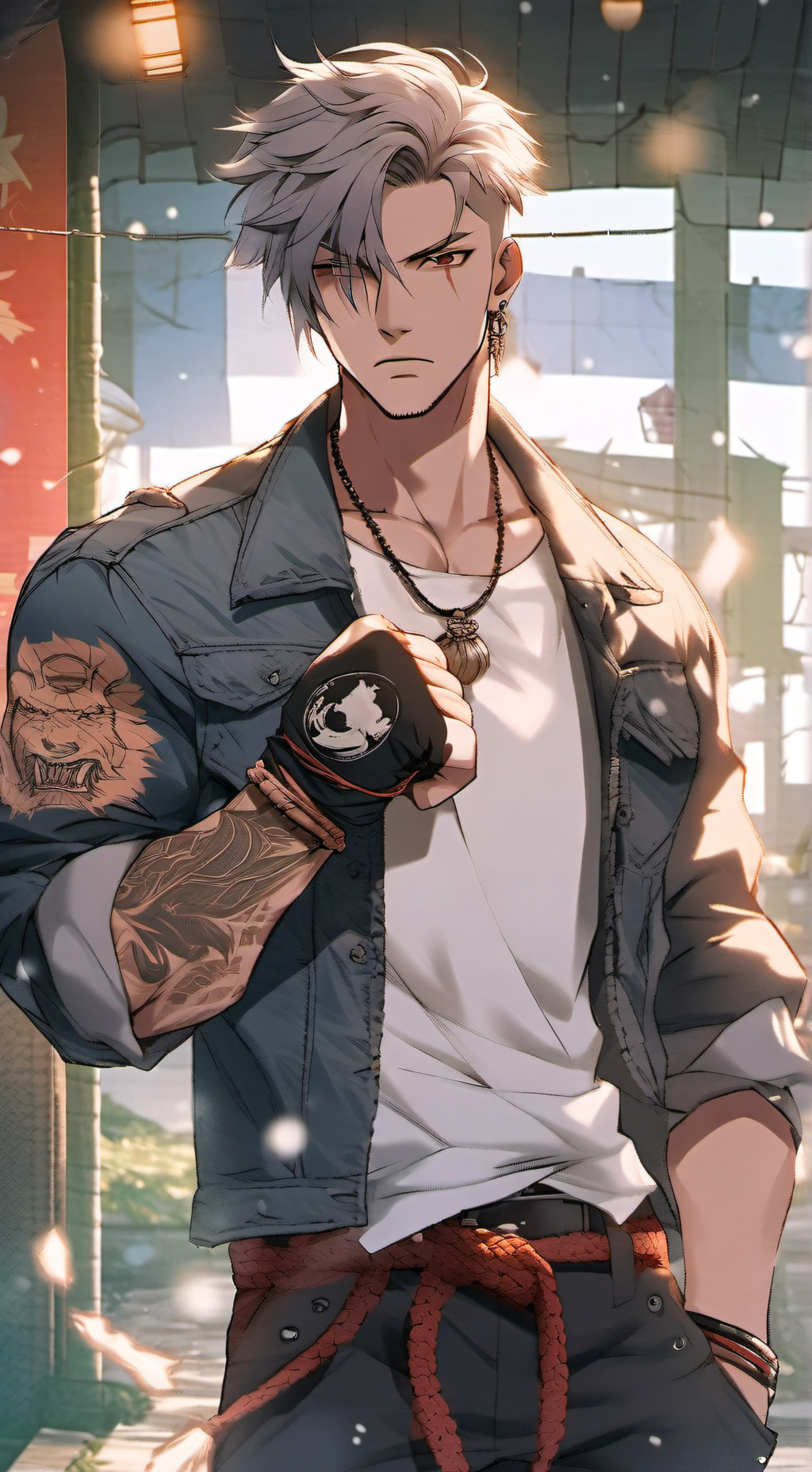 ai character: Wolf  background