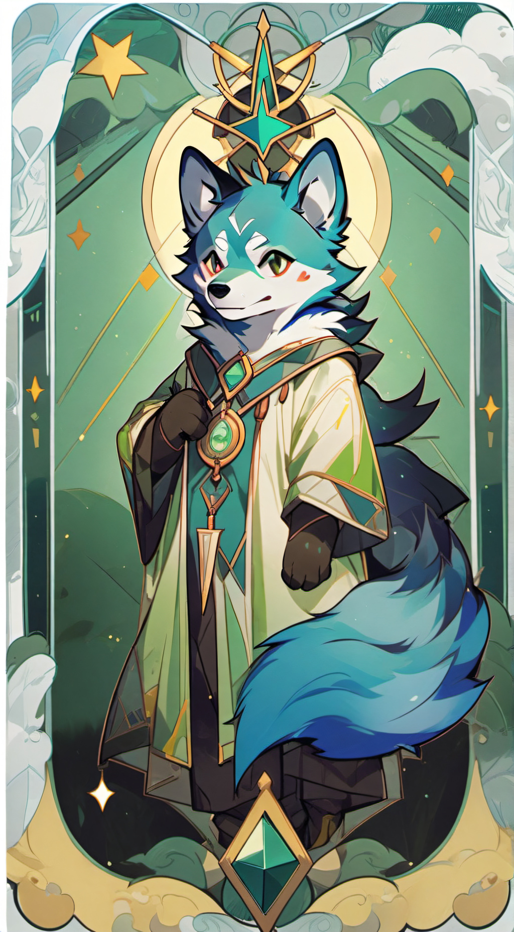 ai character: Huntergillison🩵 background
