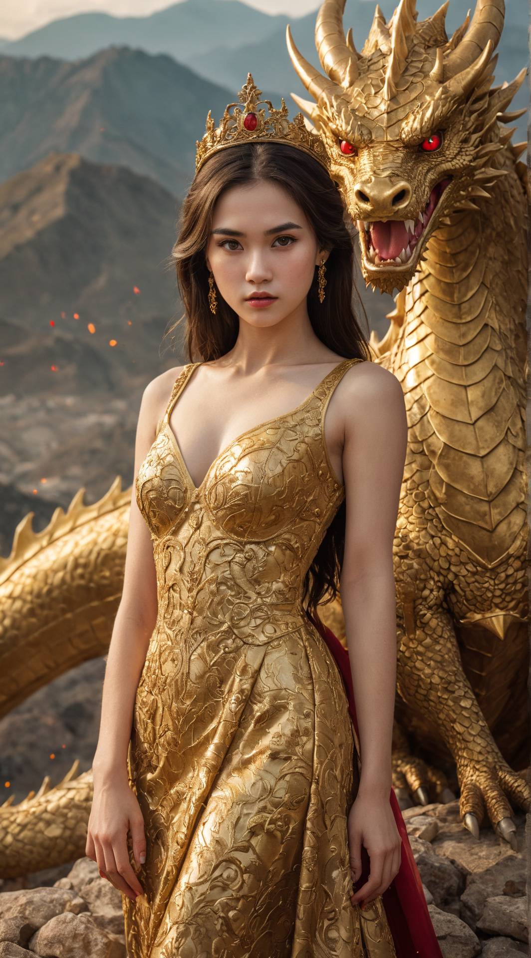 ai character: Golden Dragon background