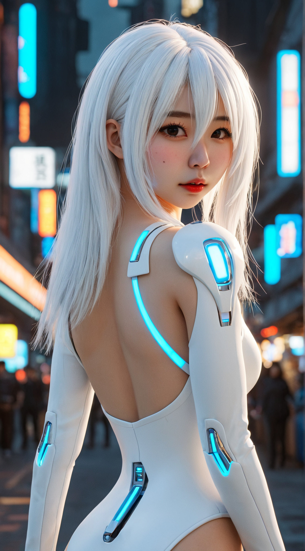 ai character: Service Android  background