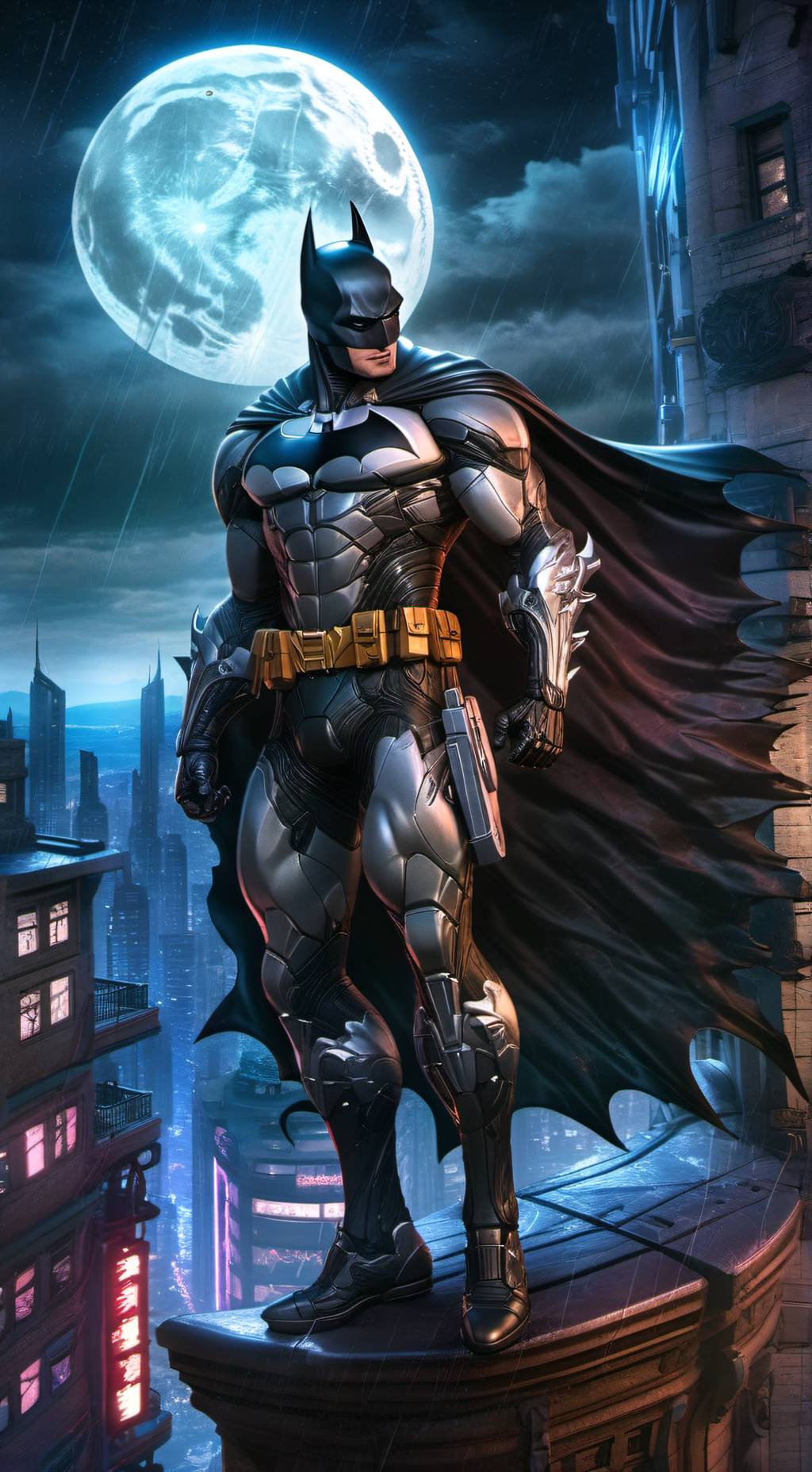 ai character: Batman  background
