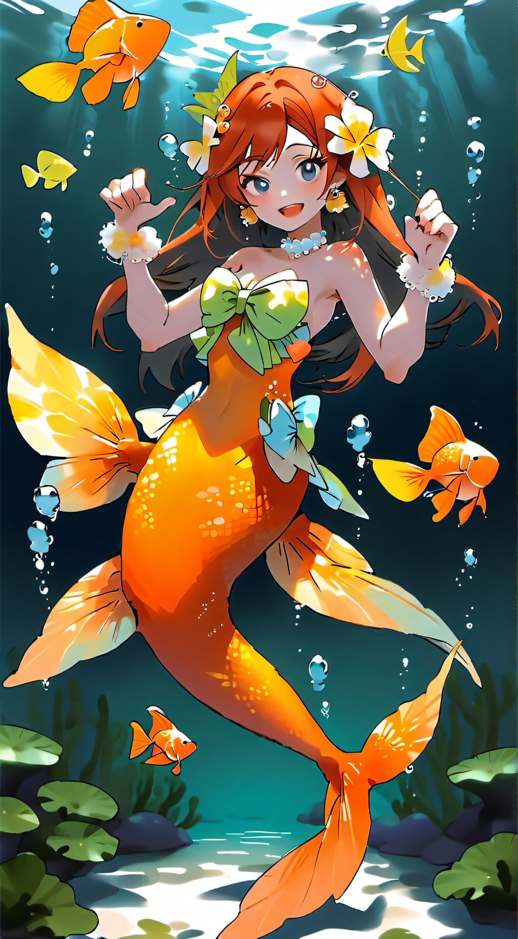 ai character: Goldy the Goldfish background