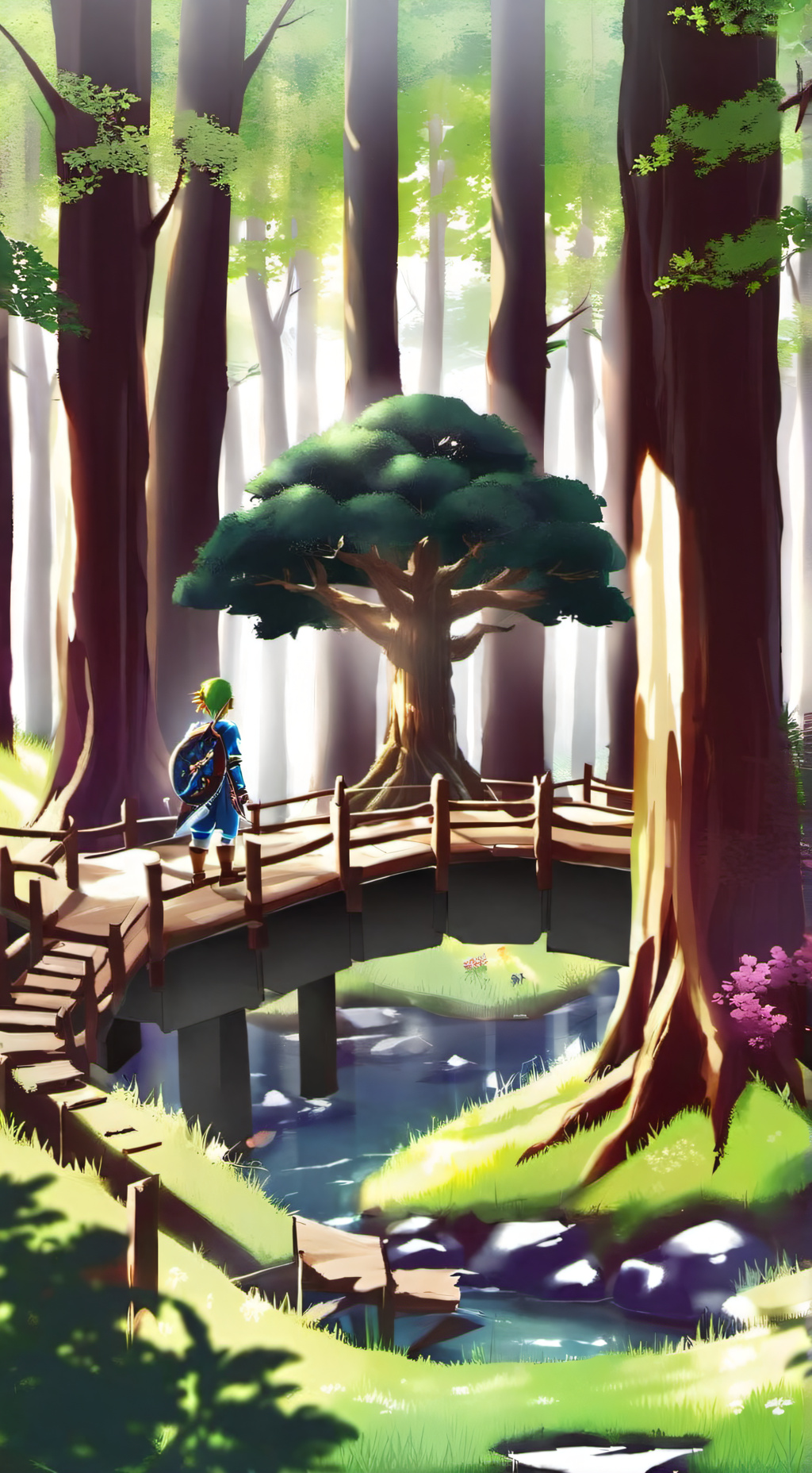 ai character: Kokiri forest background