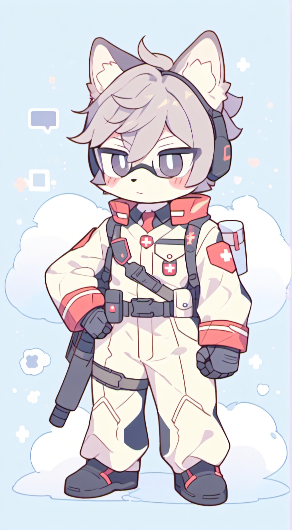 ai character: AntiFURRY Medic background