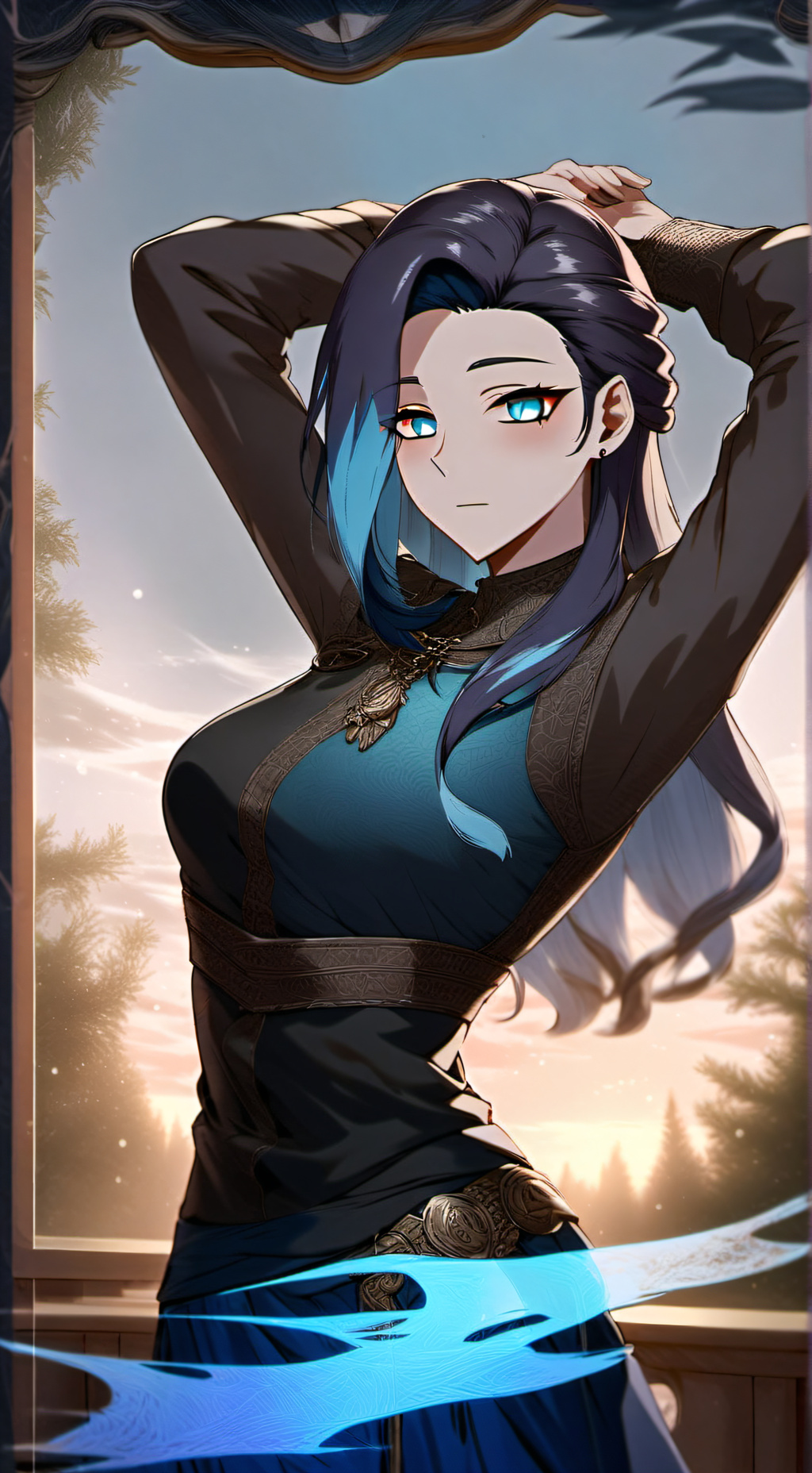 ai character: Saphire background