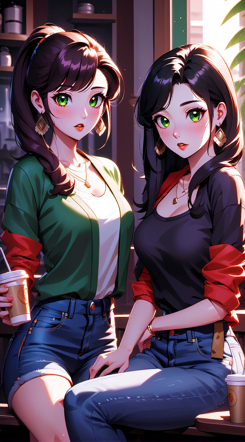 ai character: Luna y Nana background