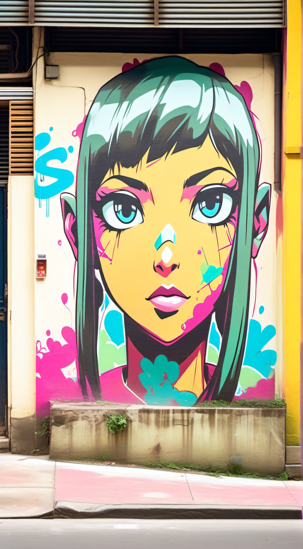 ai character: The talking mural background