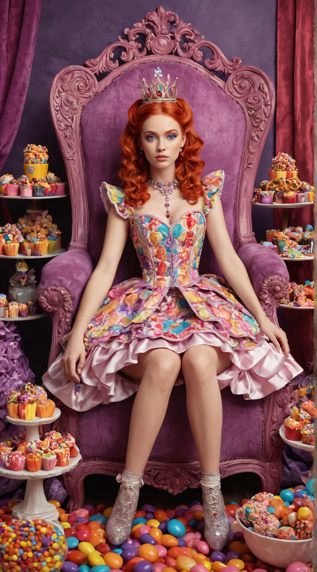 ai character: Queen Candy  background