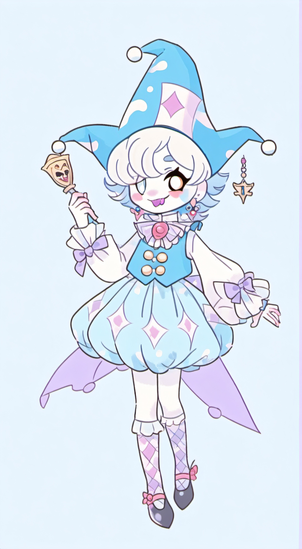 ai character: shadow milk cookie background