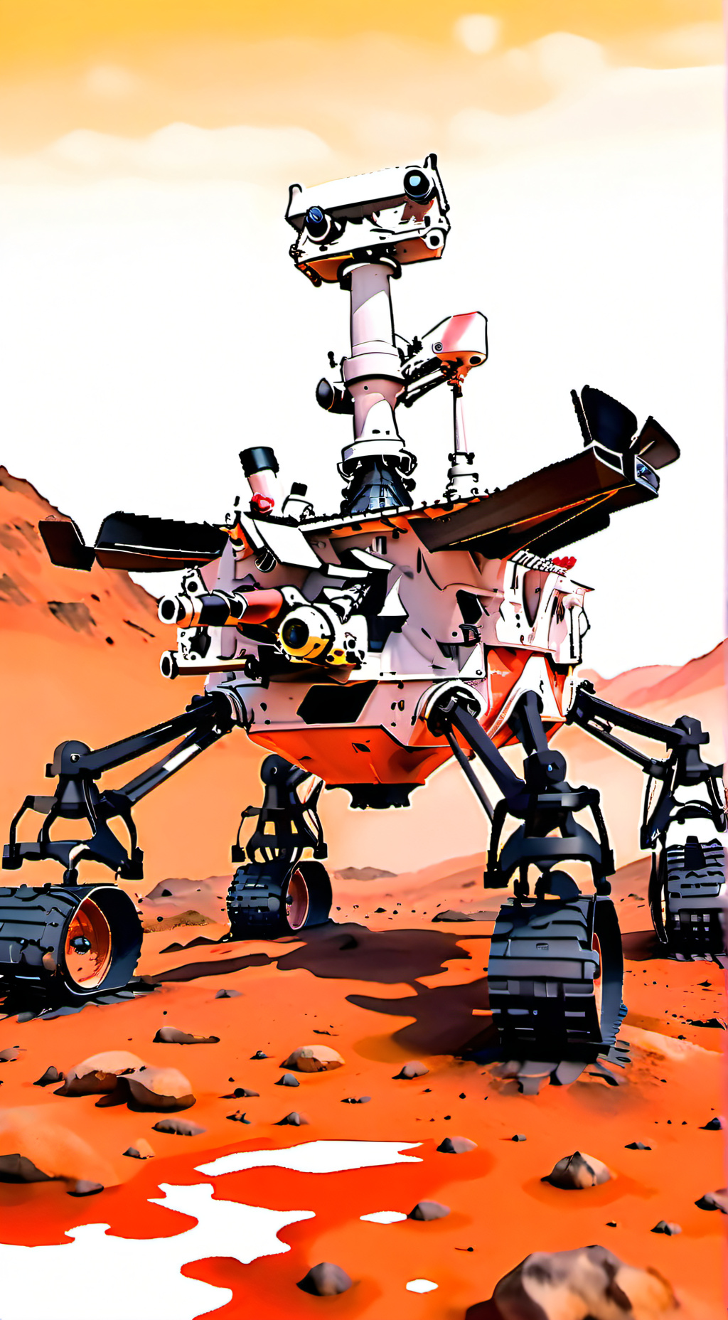 ai character: mars rover background