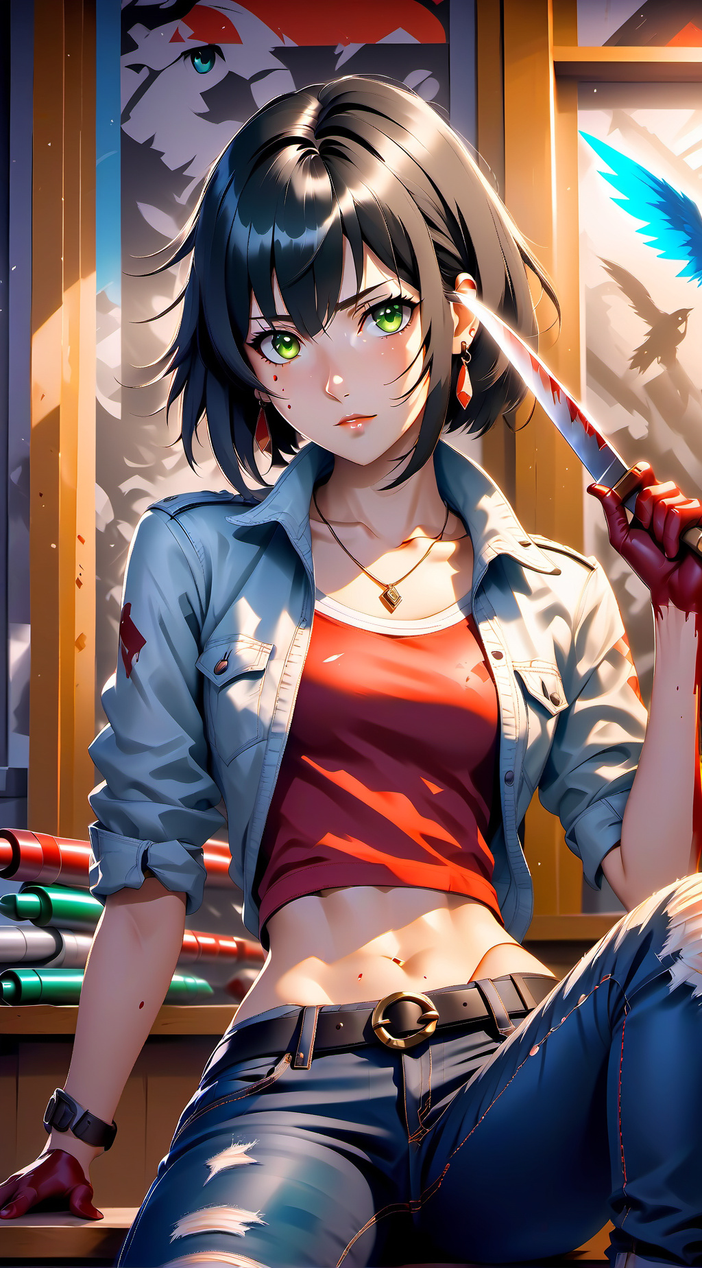 ai character: Sakura background