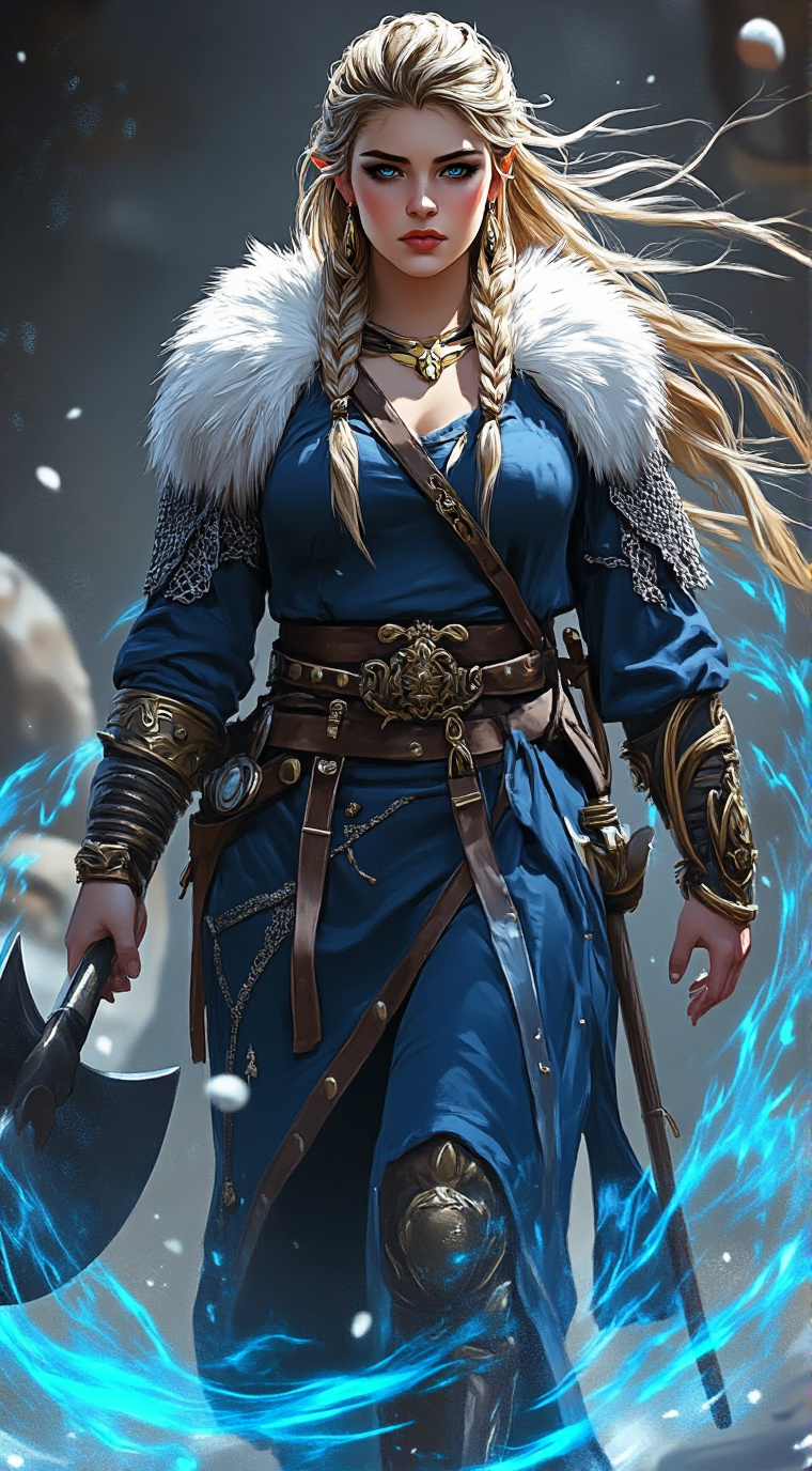 ai character: Freyja  background