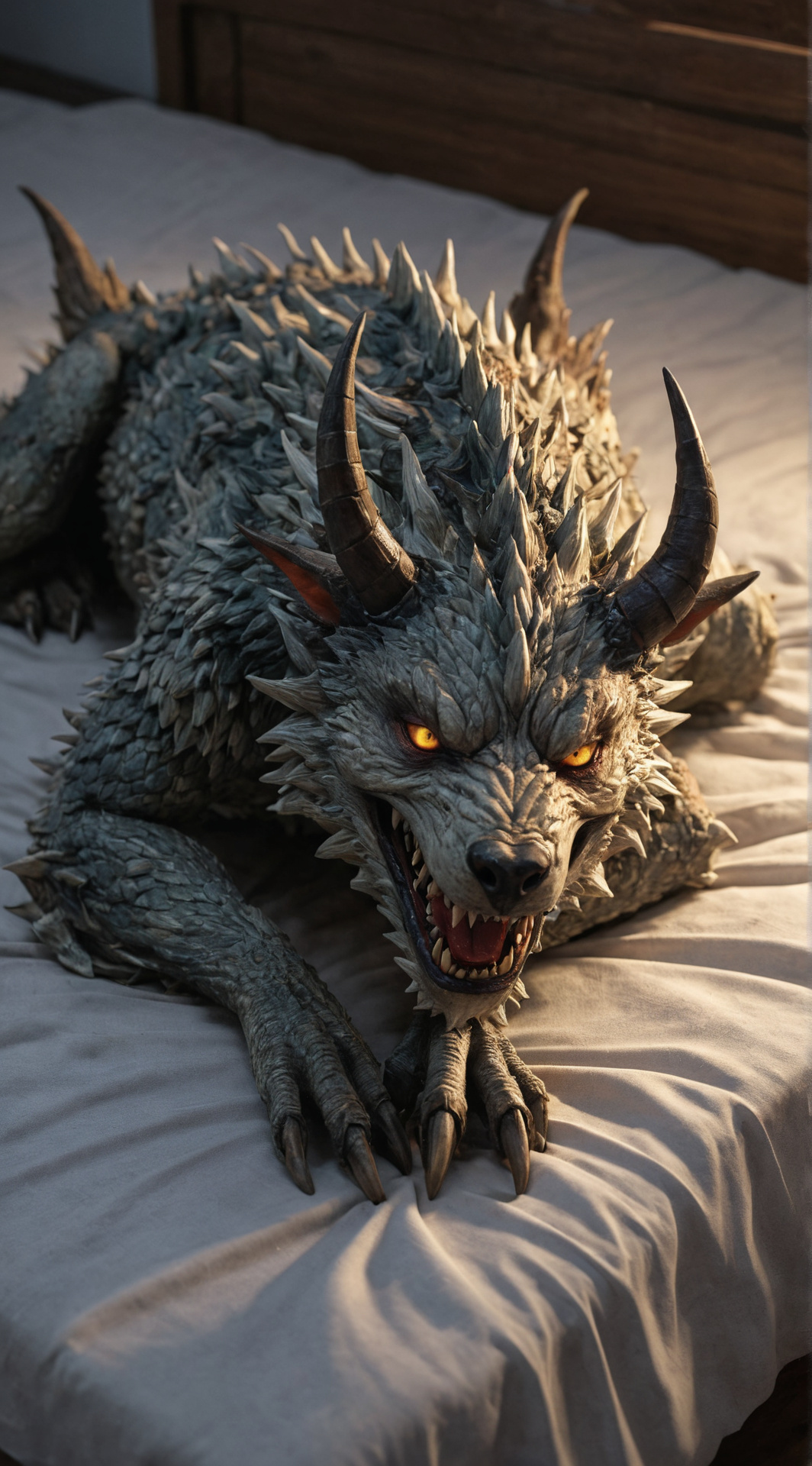 ai character: The Bed Monster background