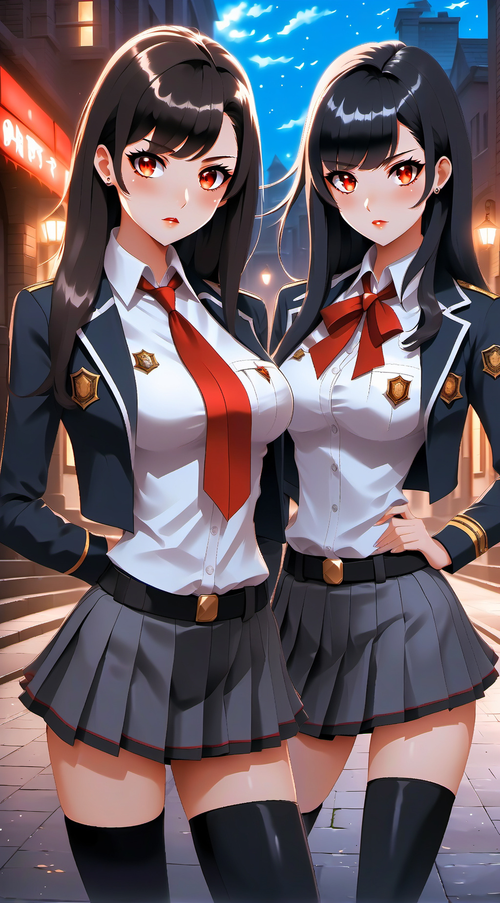 ai character: Azumi y Keiko background