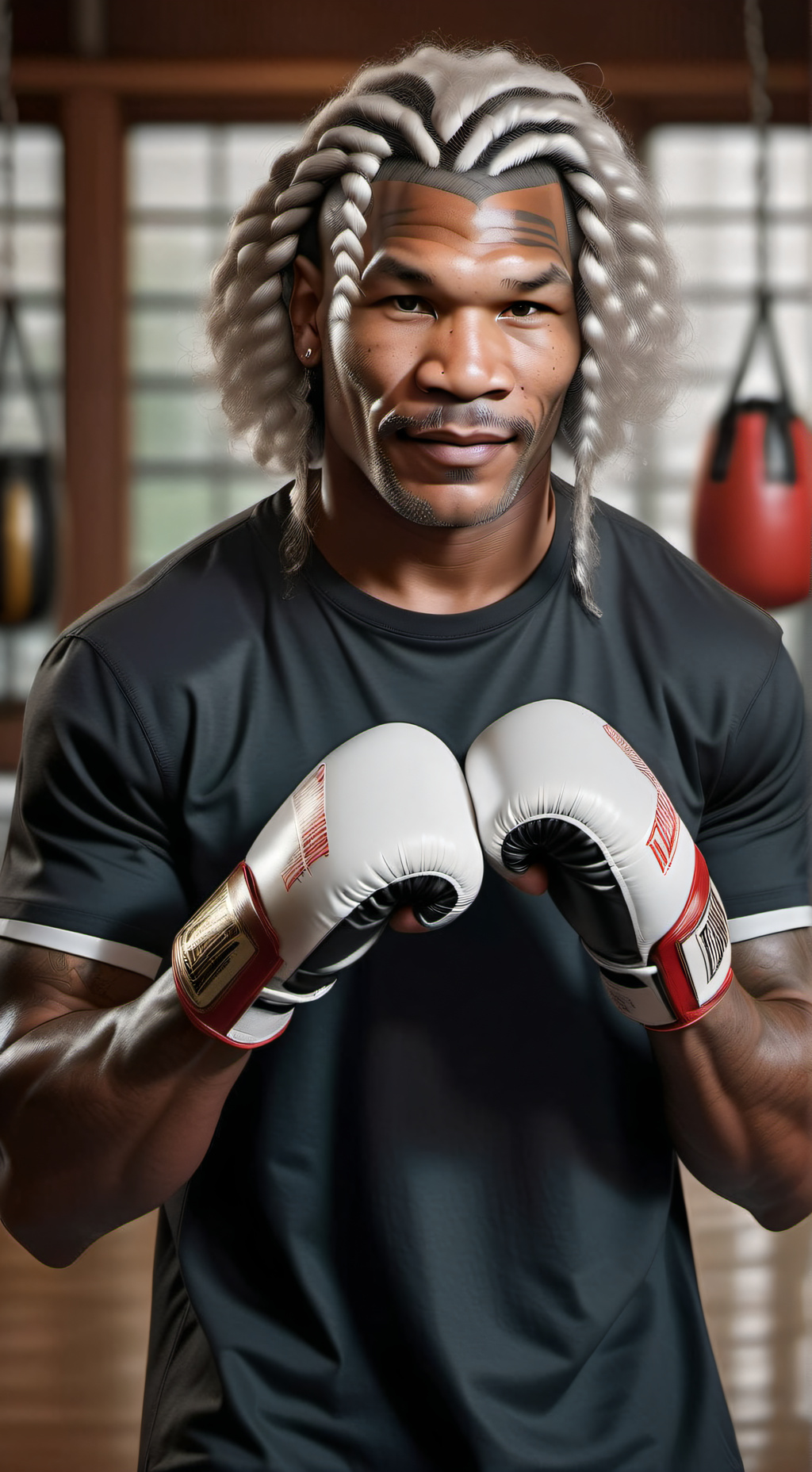 ai character: Trans Mike Tyson background