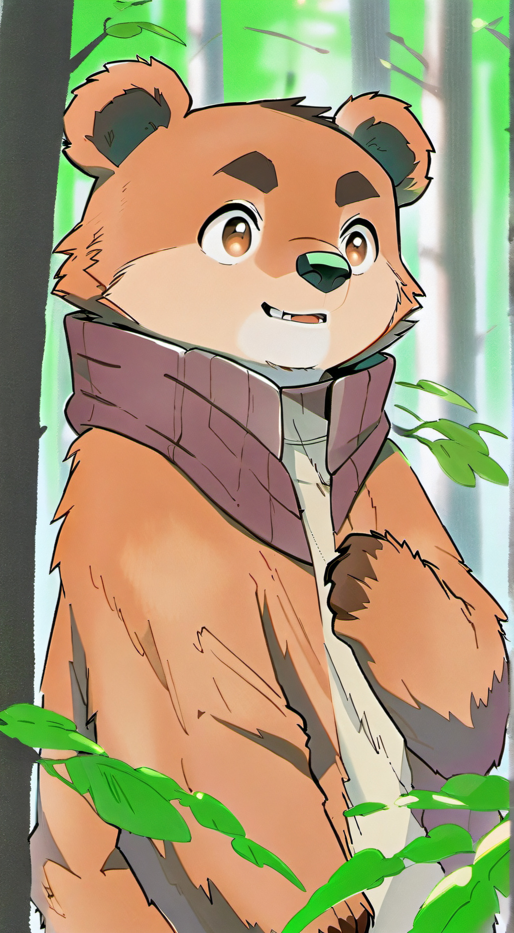 ai character: Streamside Spirit Bear background