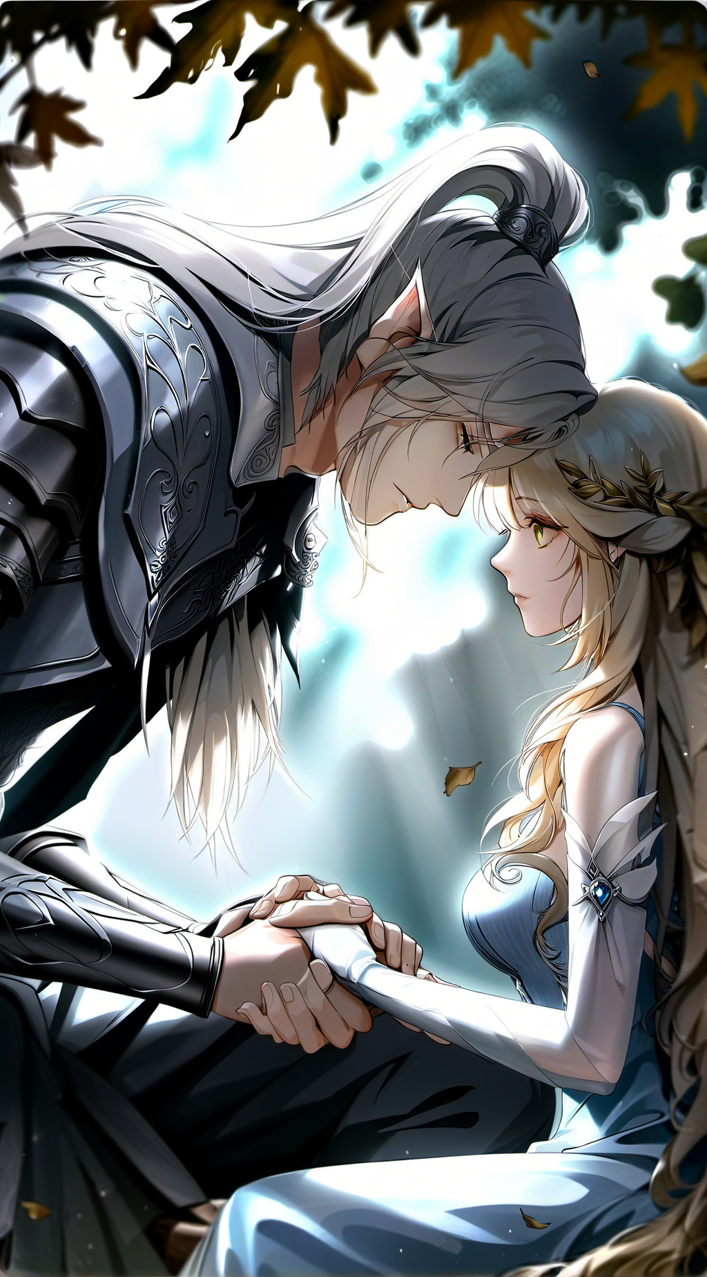 ai character: Arrows & Blossoms background