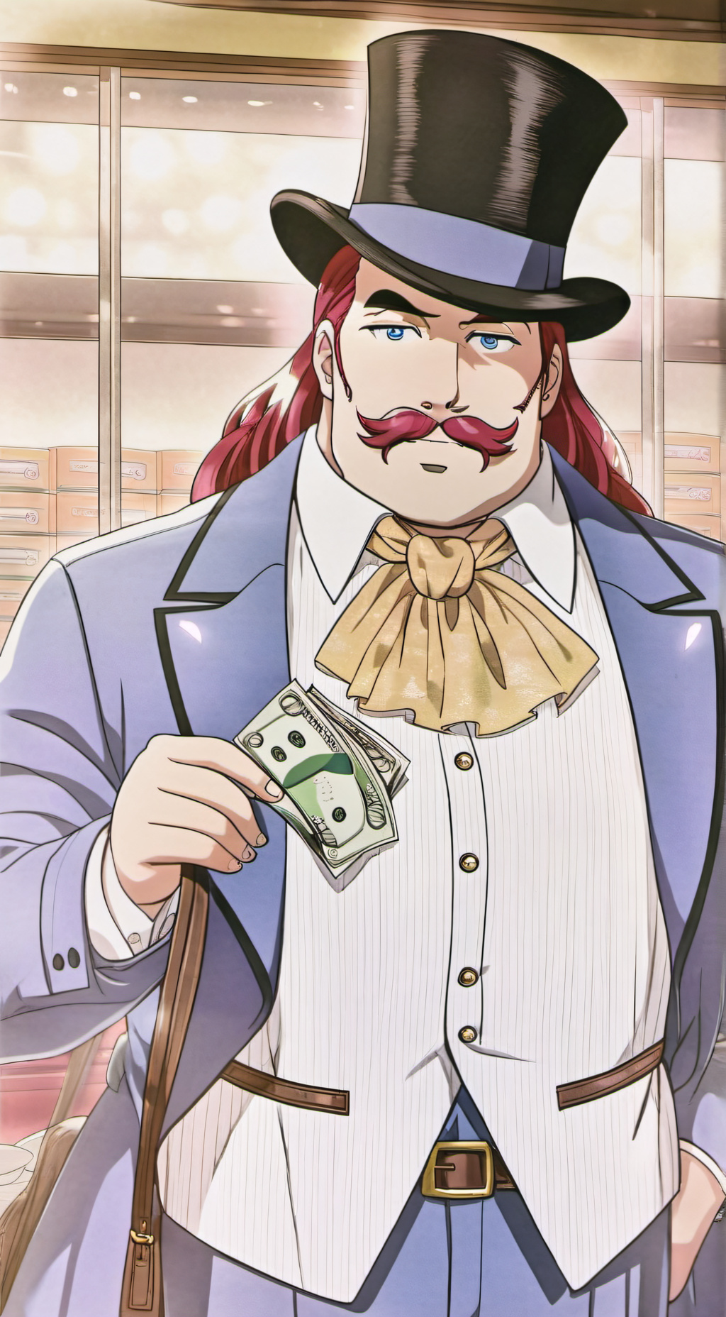 ai character: Money Holder background