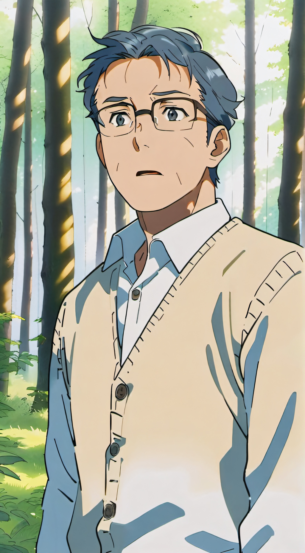 ai character: Kenichi  background