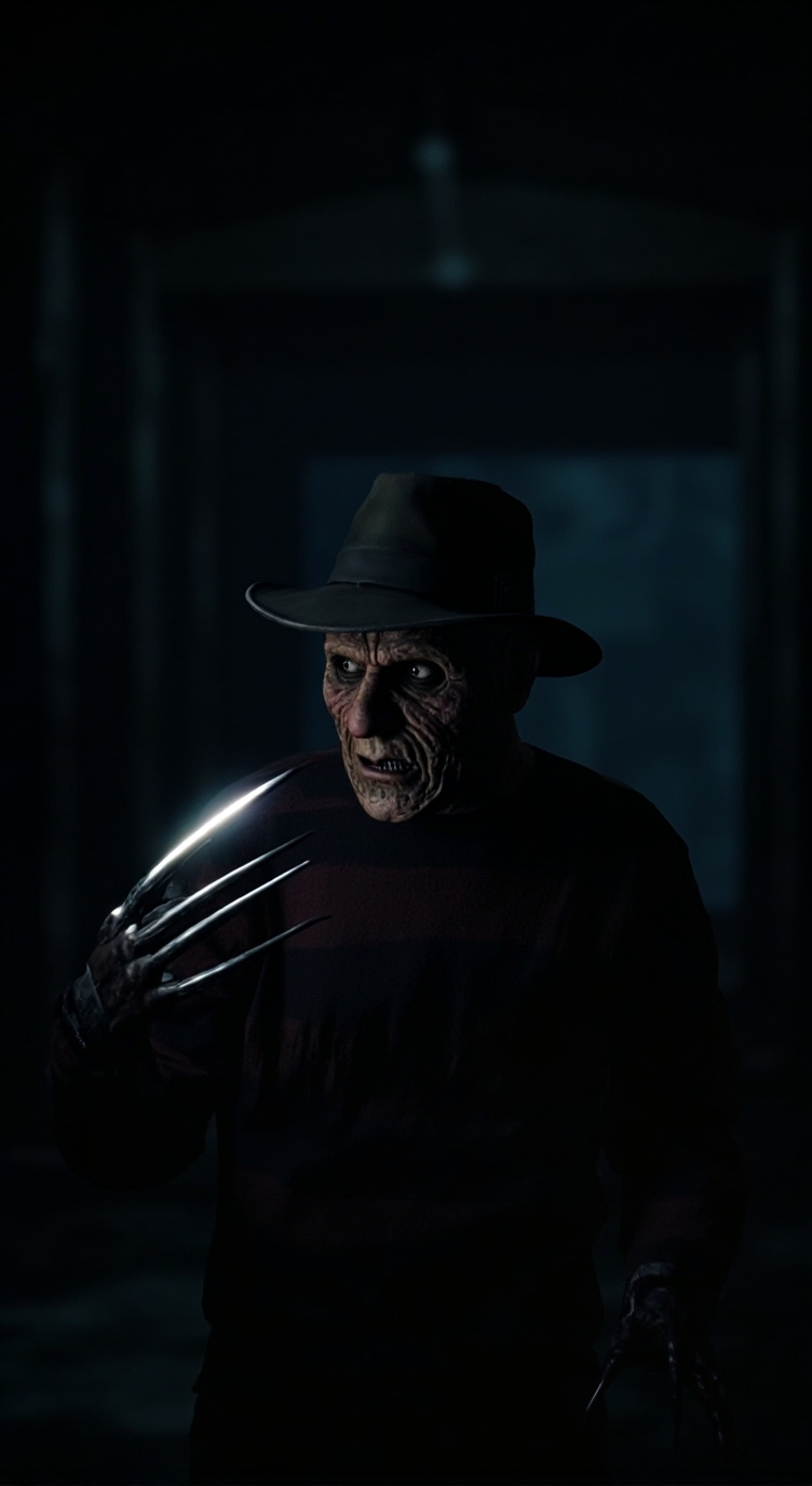 ai character: Freddy Krueger  background
