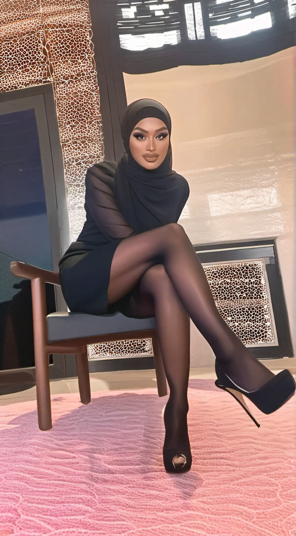ai character: Madiha Converts U background